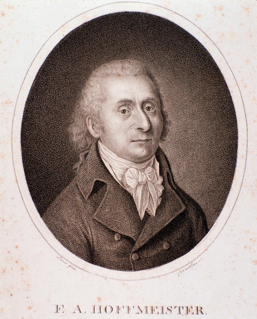 Retrato de Franz Anton Hoffmeister (grabado) de Anonymous Anonymous