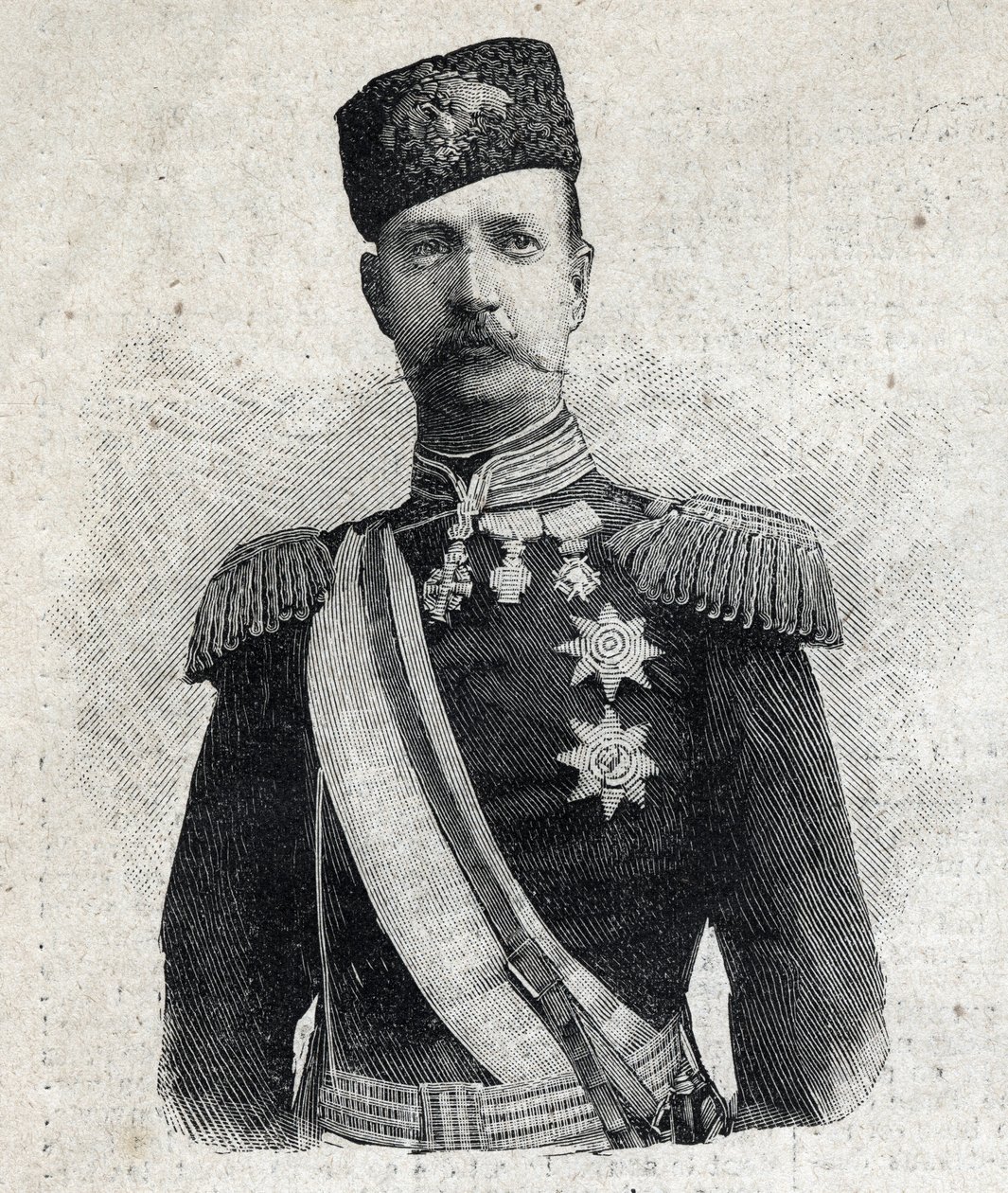 Retrato de Jorge I Rey de Grecia (1845-1913). Grabado en "Le Petit Parisien" de Anonymous Anonymous