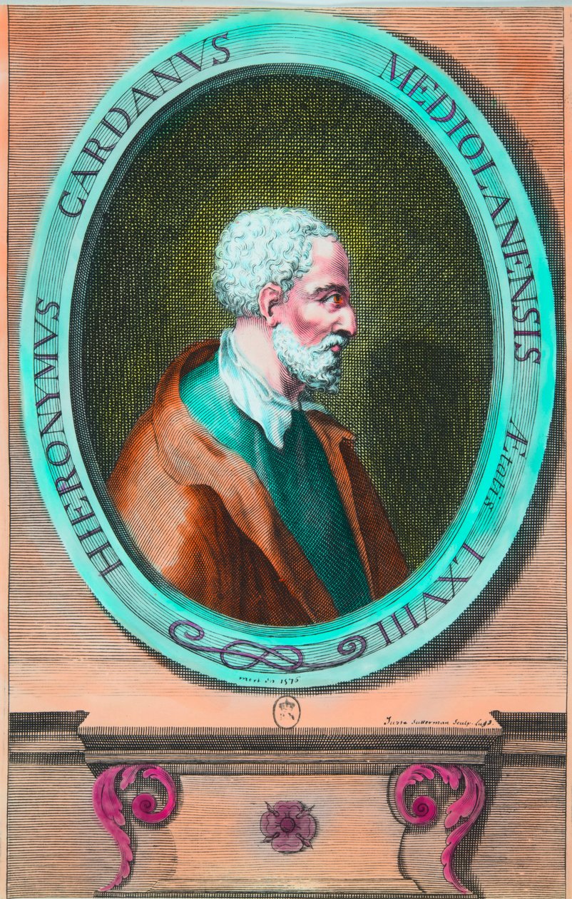 Retrato de Girolamo Cardano (Hieronymus Cardanus) (1501-1576) matemático, filósofo, astrólogo y médico italiano, colección privada de Anonymous Anonymous