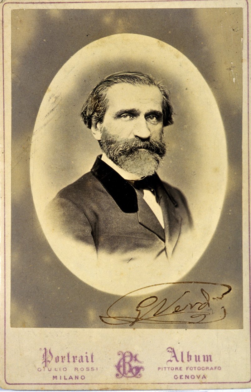 Retrato de Giuseppe Verdi (1813-1901), compositor italiano. circa 1850. Colección privada. Milán de Anonymous Anonymous