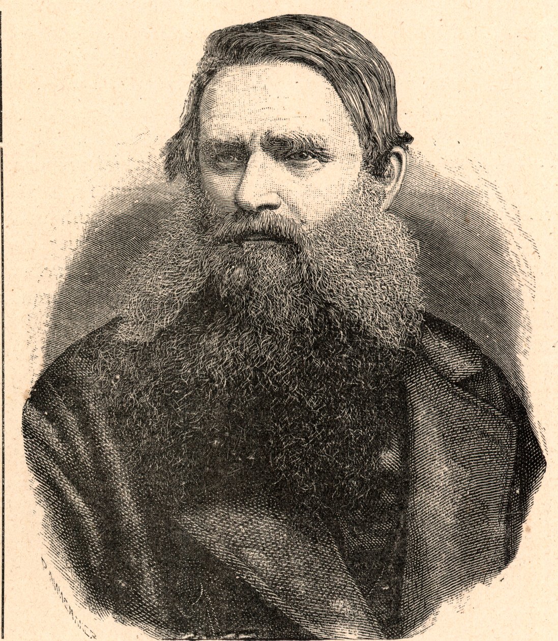 Retrato de Henri Depelchin (1822-1900), misionero jesuita, primer superior de la misión del Alto Zambeze en África. Grabado en “Les Missions Catholiques au XIXeme Siecle” de Louis-Eugene Louvet. Colección privada. de Anonymous Anonymous