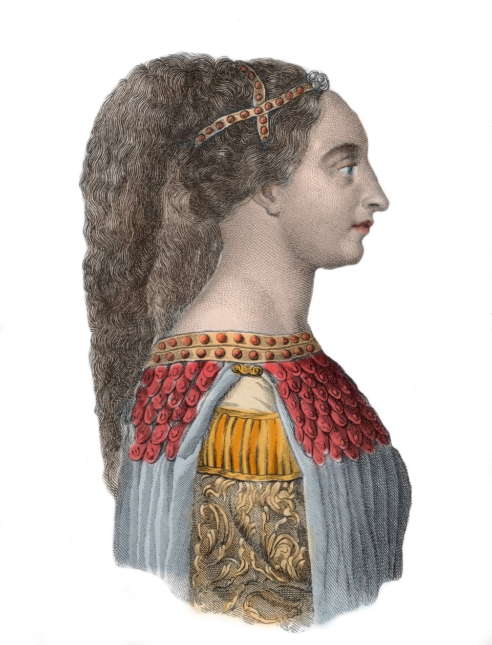 Retrato de Isotta degli Atti - Mujer del Renacimiento italiano - 1433-1474 de Anonymous Anonymous