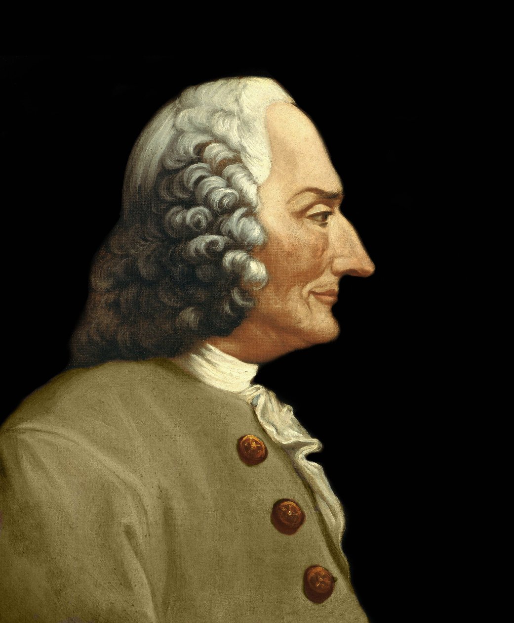Retrato de Jean-Philippe (Jean Philippe) Rameau (1683-1764), compositor francés. Pintura anónima del siglo XIX. Colección Privada Milanes. de Anonymous Anonymous