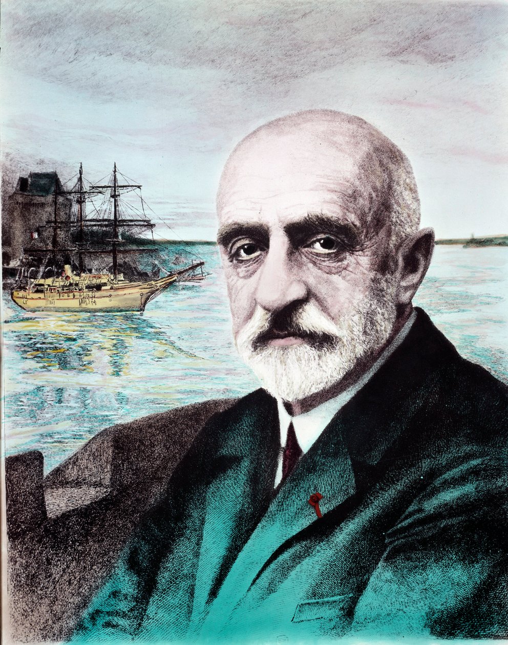 Retrato de Jean Baptiste Charcot (1867-1936), médico, explorador de las zonas polares. Siglo XX colección privada de Anonymous Anonymous