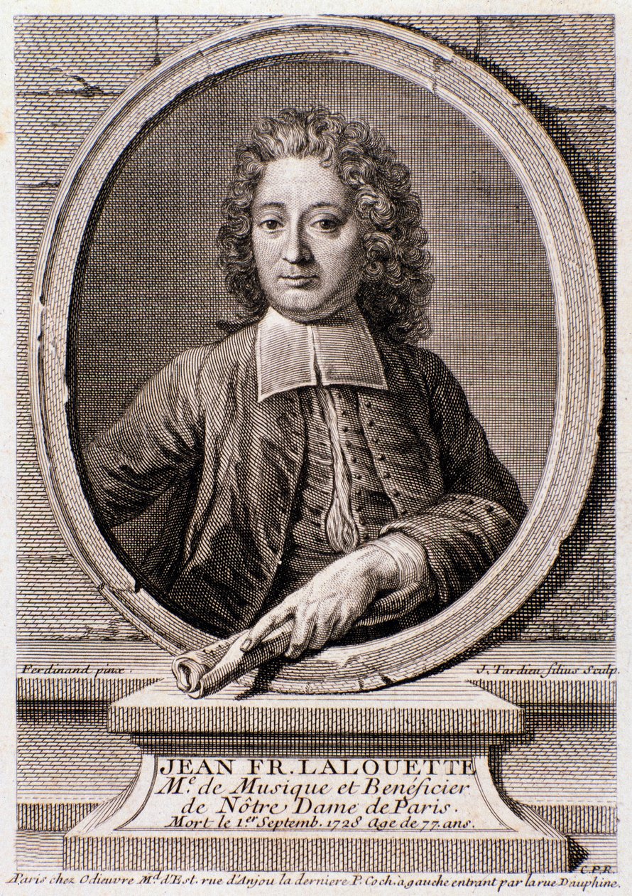 Retrato de Jean Francois Lalouette (1651-1728) compositor y director inglés. Grabado. Siglo XVIII. Colección privada milanesa de Anonymous Anonymous