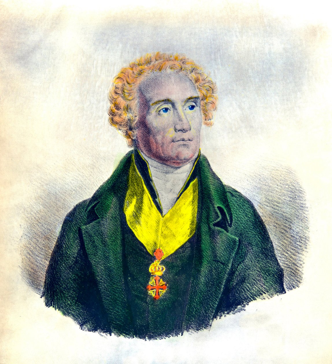 Retrato de Joseph De Maistre (1753-1821) político, filósofo, magistrado e historiador (con la insignia de la Orden de los Santos Mauricio y Lázaro) de Anonymous Anonymous