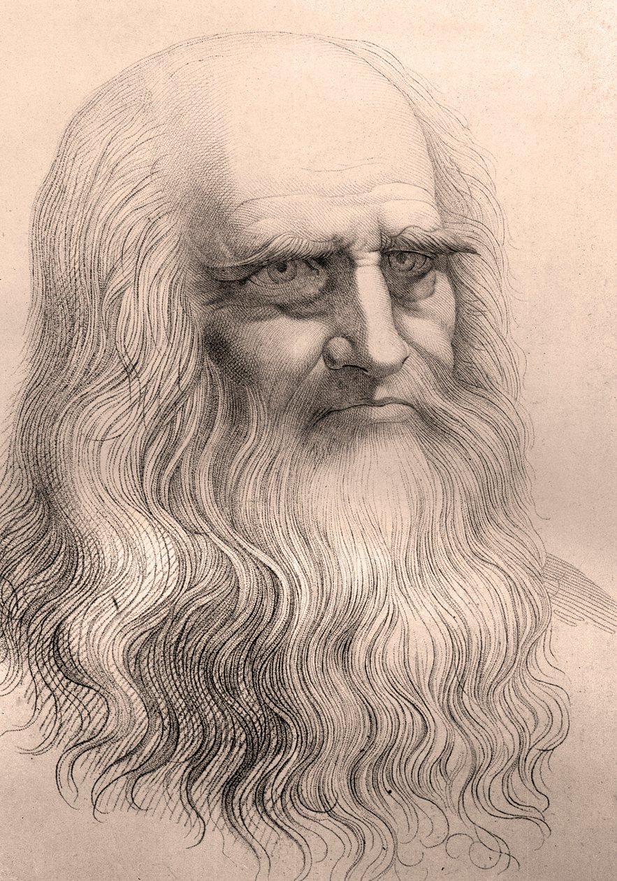 Retrato de Leonardo Da Vinci (1452 - 1519) de su autorretrato de Anonymous Anonymous