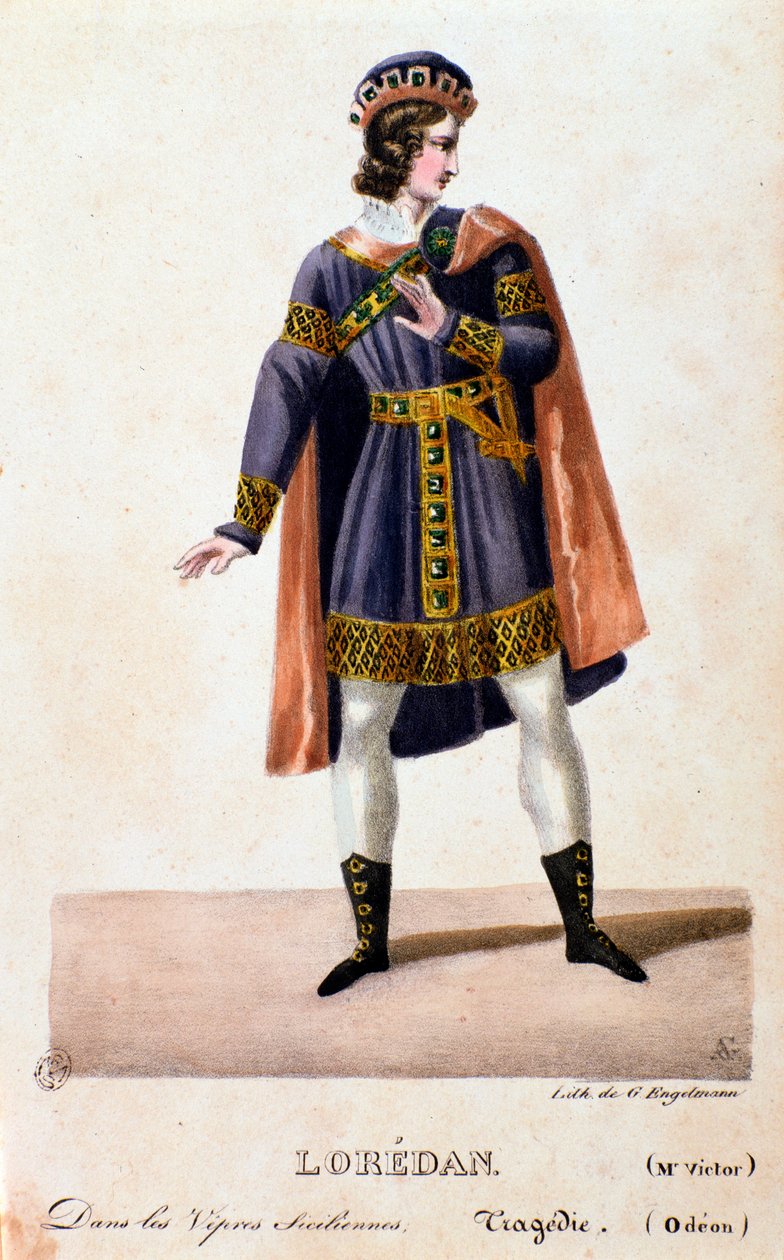 Retrato de Loredan en I vespri siciliani (Las vísperas sicilianas) ópera de Giuseppe Verdi de Anonymous Anonymous