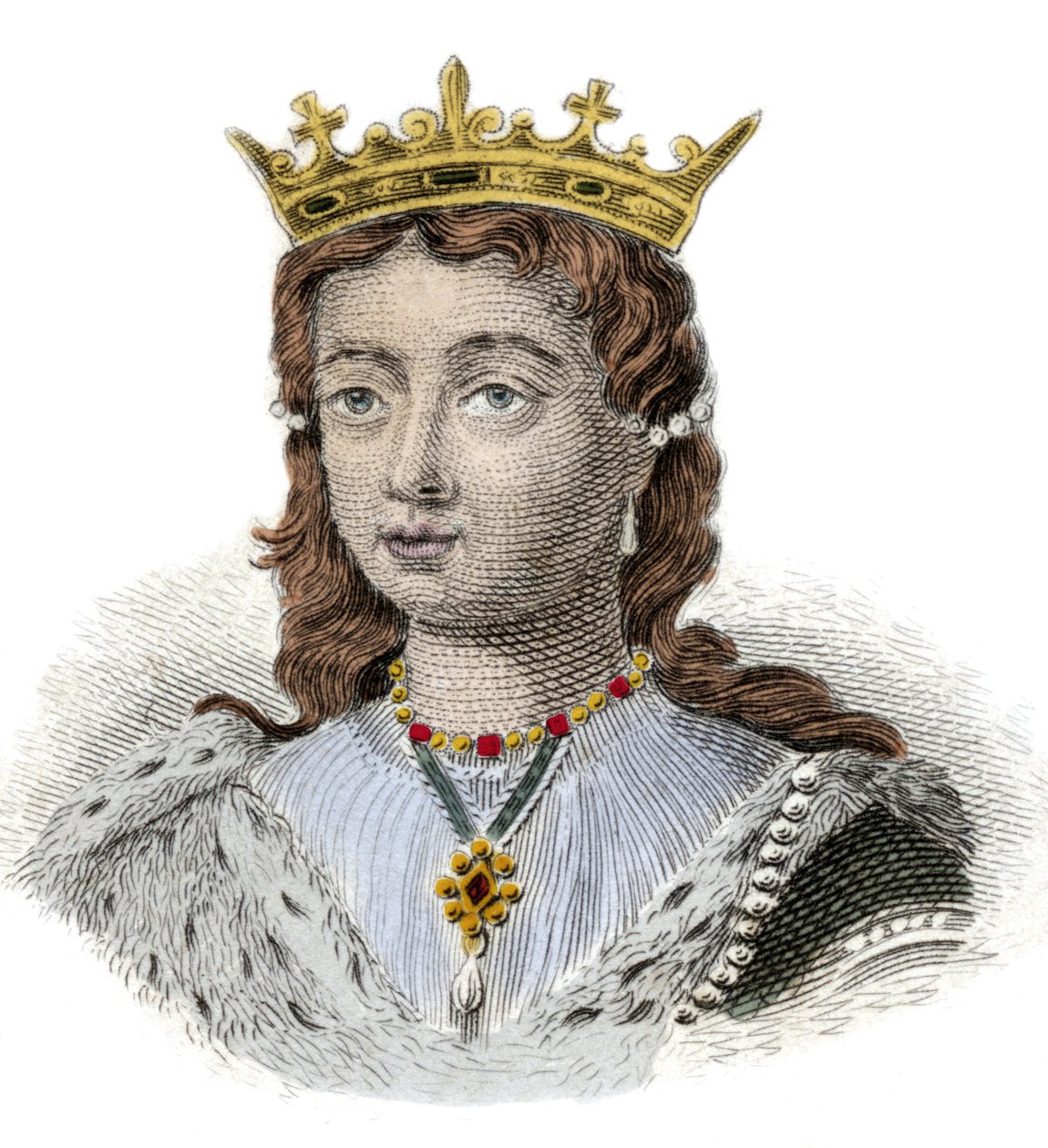 Retrato de Margarita de Anjou, Reina de Inglaterra (1429-1482). Grabado del siglo XIX. Milanés de Anonymous Anonymous