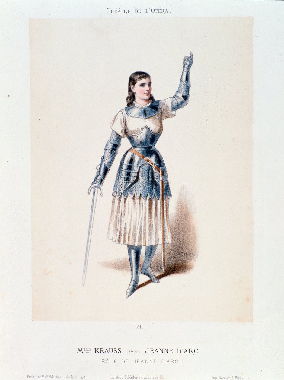 Retrato de la señorita Krauss, en la ópera Juana de Arco en la hoguera de Honegger de Anonymous Anonymous