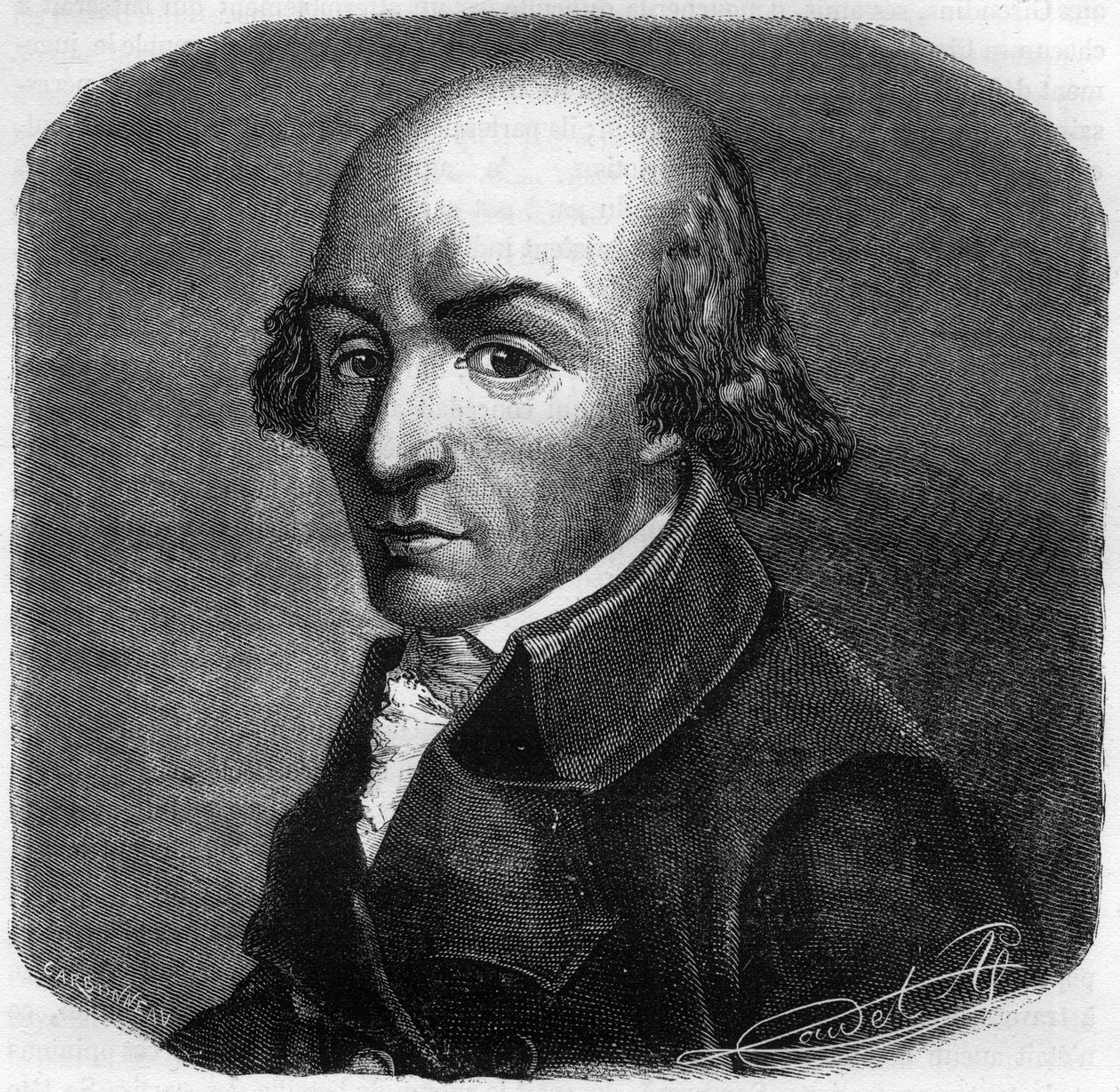 Retrato de Pierre Florent (Pierre-Florent) Louvet, llamado Louvet de la Somme (1757-1818), político francés - Grabado en 