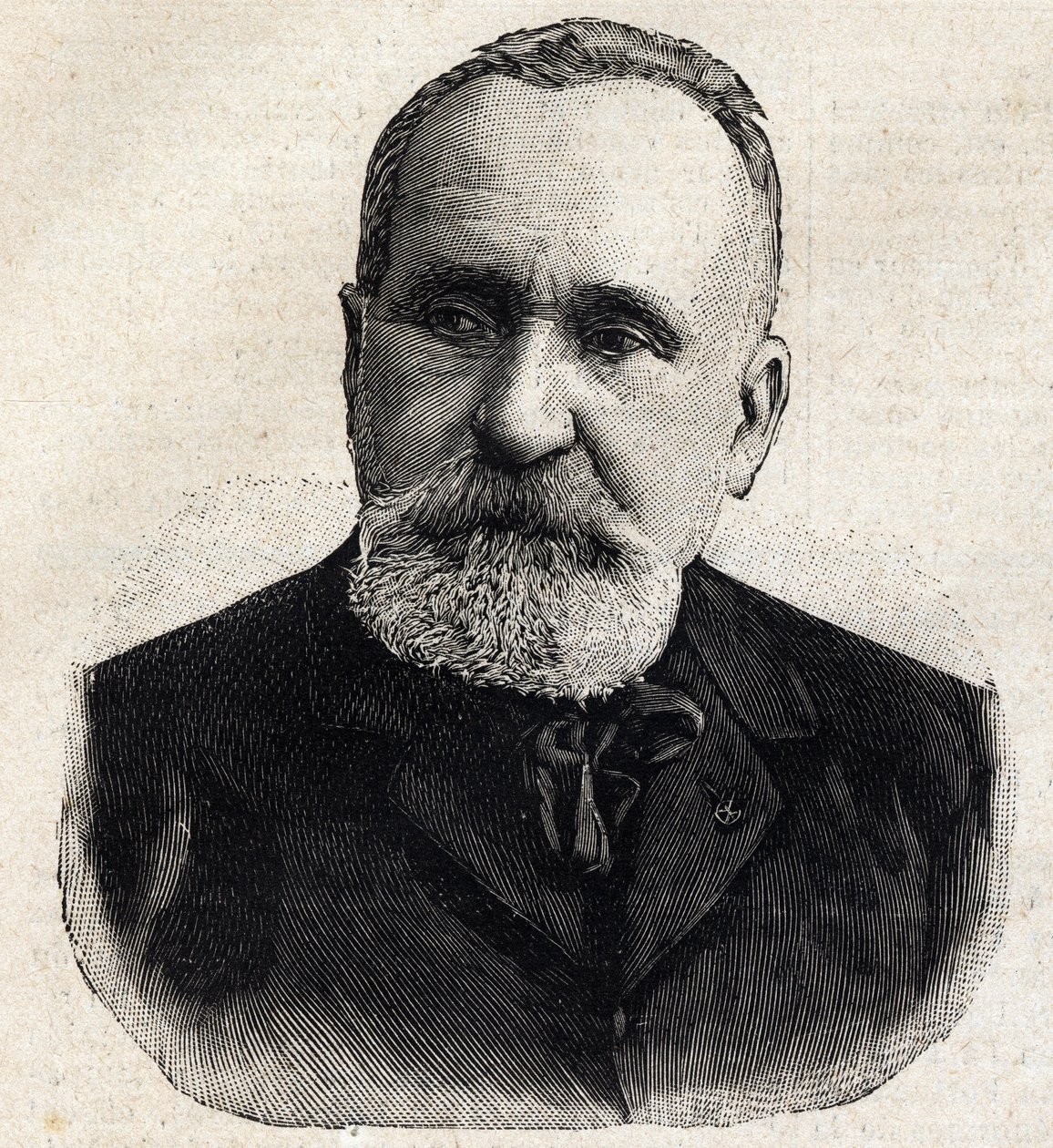 Retrato de Pierre Puvis de Chavannes (1824-1898) pintor francés, en ese momento presidente de la Sociedad Nacional de Bellas Artes. Grabado en "Le Petit Parisien" de Anonymous Anonymous