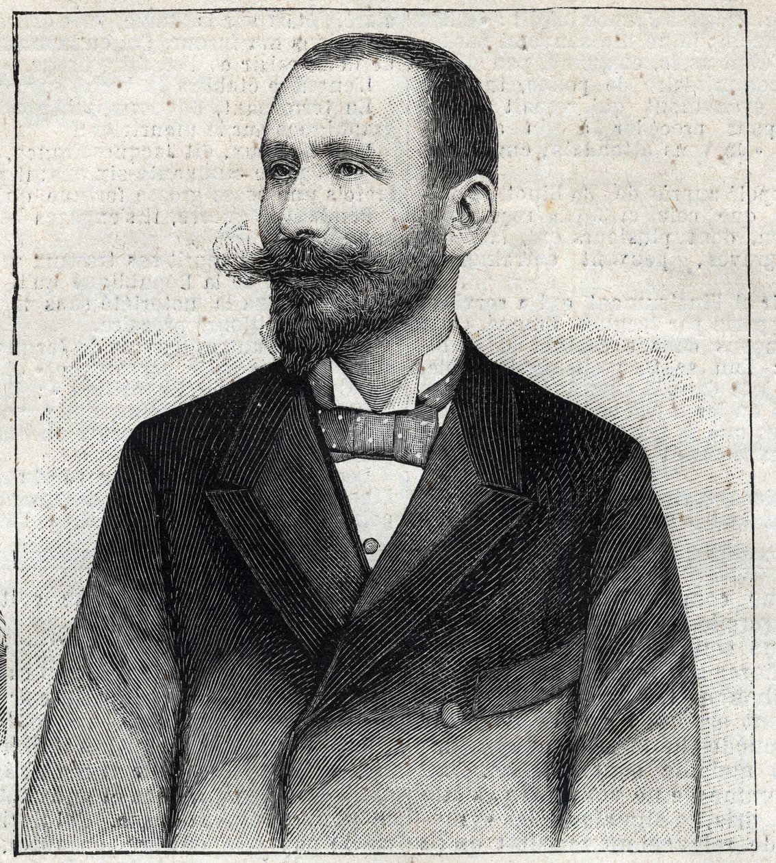 Retrato de Pierre Sales (1854?-1921?), escritor francés. Grabado en "Le Petit Parisien" de Anonymous Anonymous