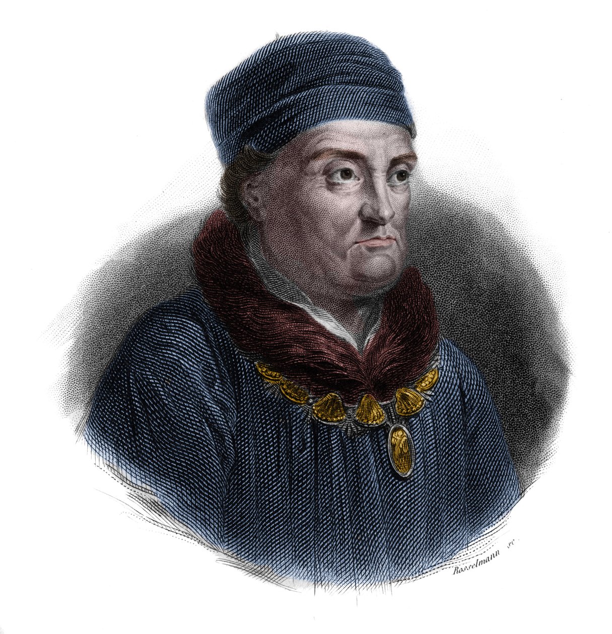 Retrato de René de Anjou, o René I de Anjou, o René I de Nápoles o René de Sicilia, apodado Buen Rey René de Anonymous Anonymous