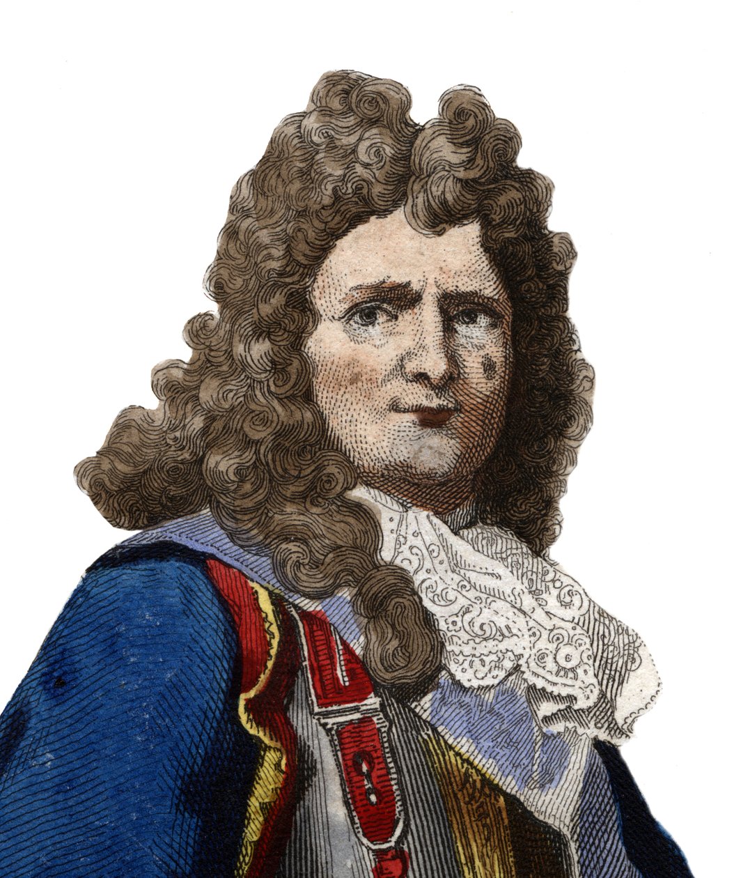 Retrato de Sebastien le Prestre, Señor de Vauban y luego Marqués de Vauban (1633-1707), Mariscal de Francia. Ilustración de 