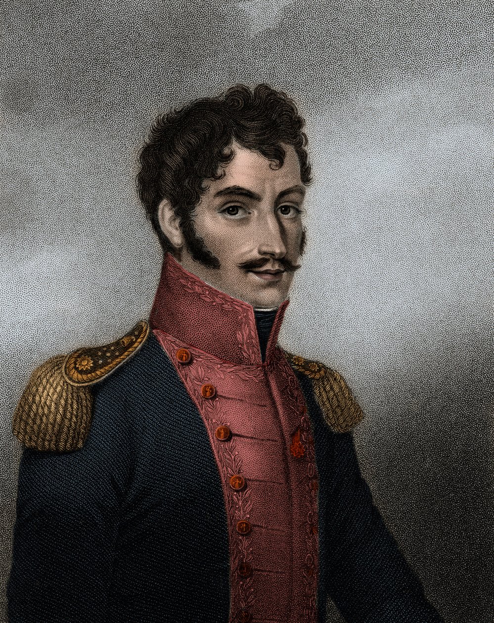 Retrato del político y militar venezolano Simón Bolívar (1783-1830), presidente de Colombia y Perú de Anonymous Anonymous