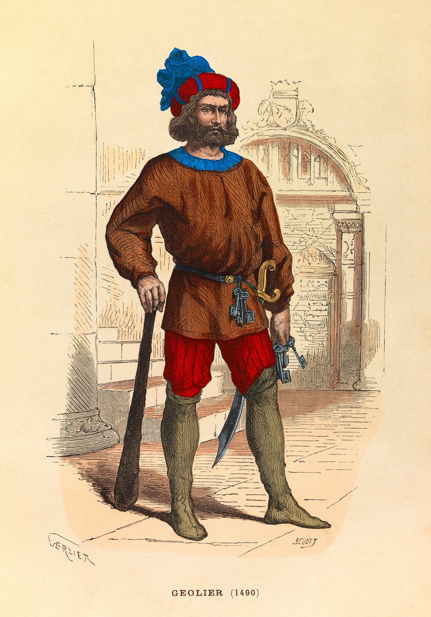 Retrato de un carcelero en París en 1490 de Anonymous Anonymous