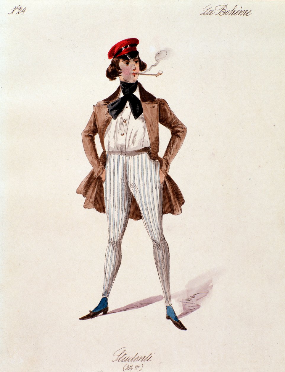 Retrato de un estudiante, de La boheme de Puccini (1892-1895) de Anonymous Anonymous