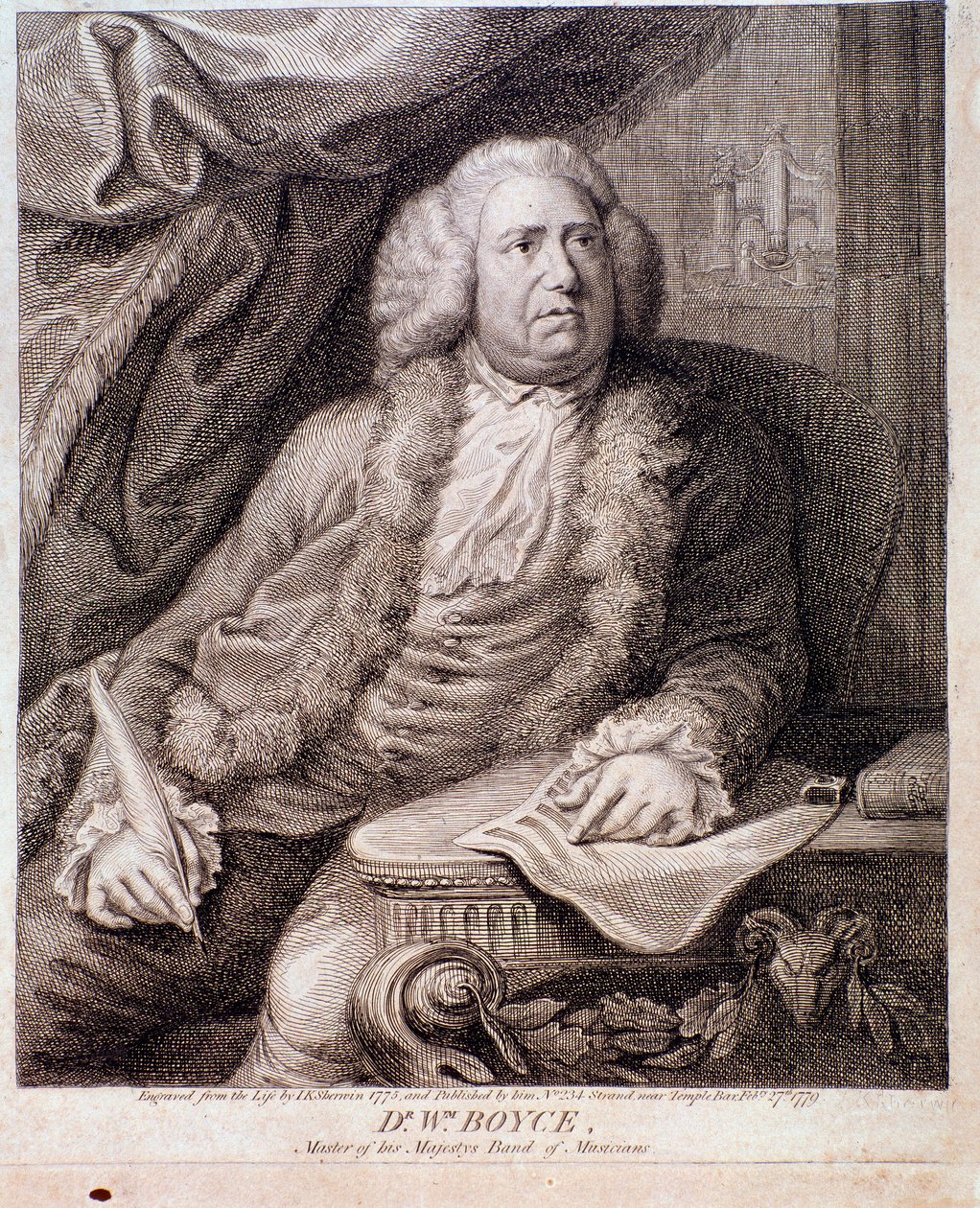 Retrato del compositor inglés William Boyce de Anonymous Anonymous