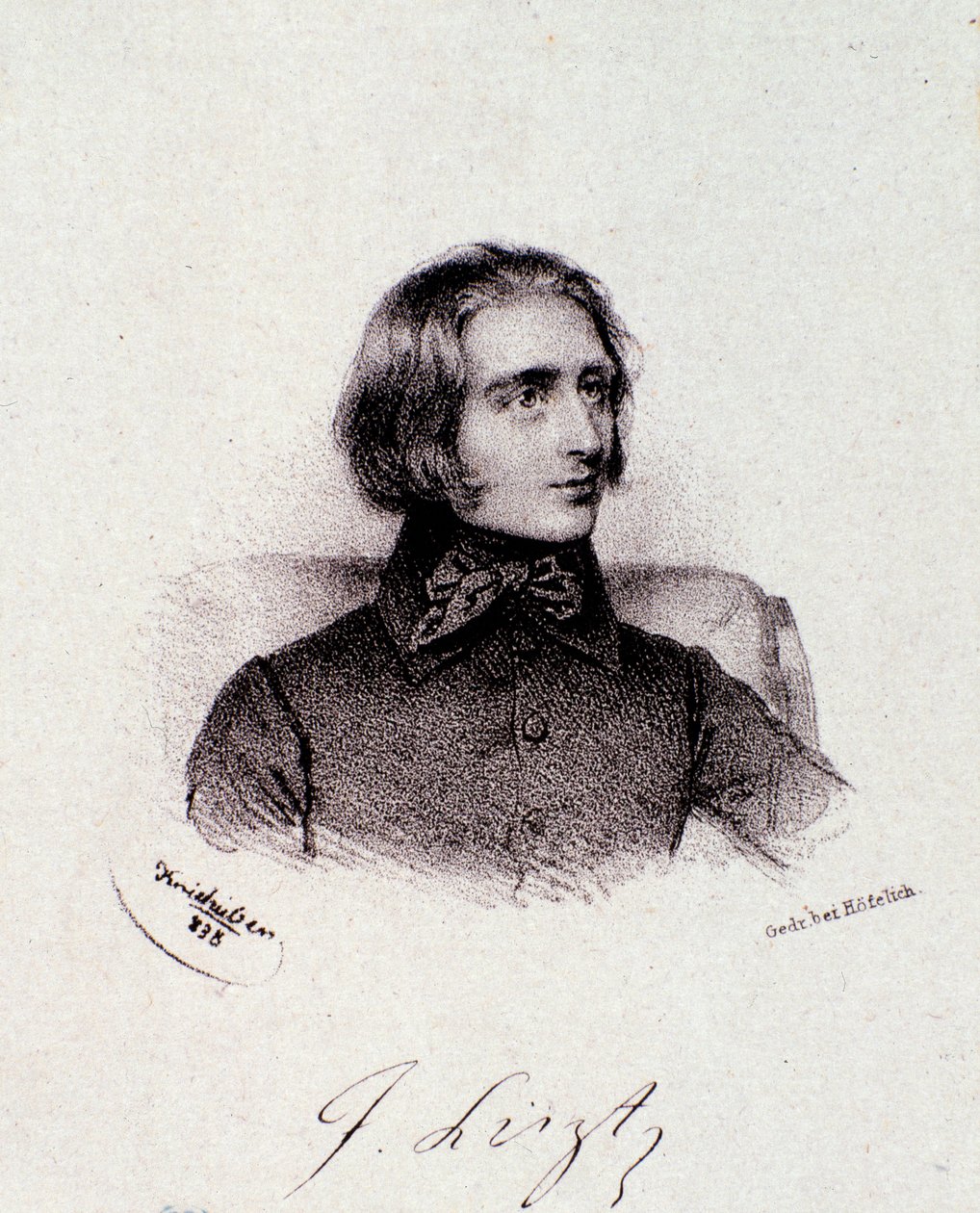 Retrato del compositor húngaro Franz Liszt (1811-1886) de Anonymous Anonymous