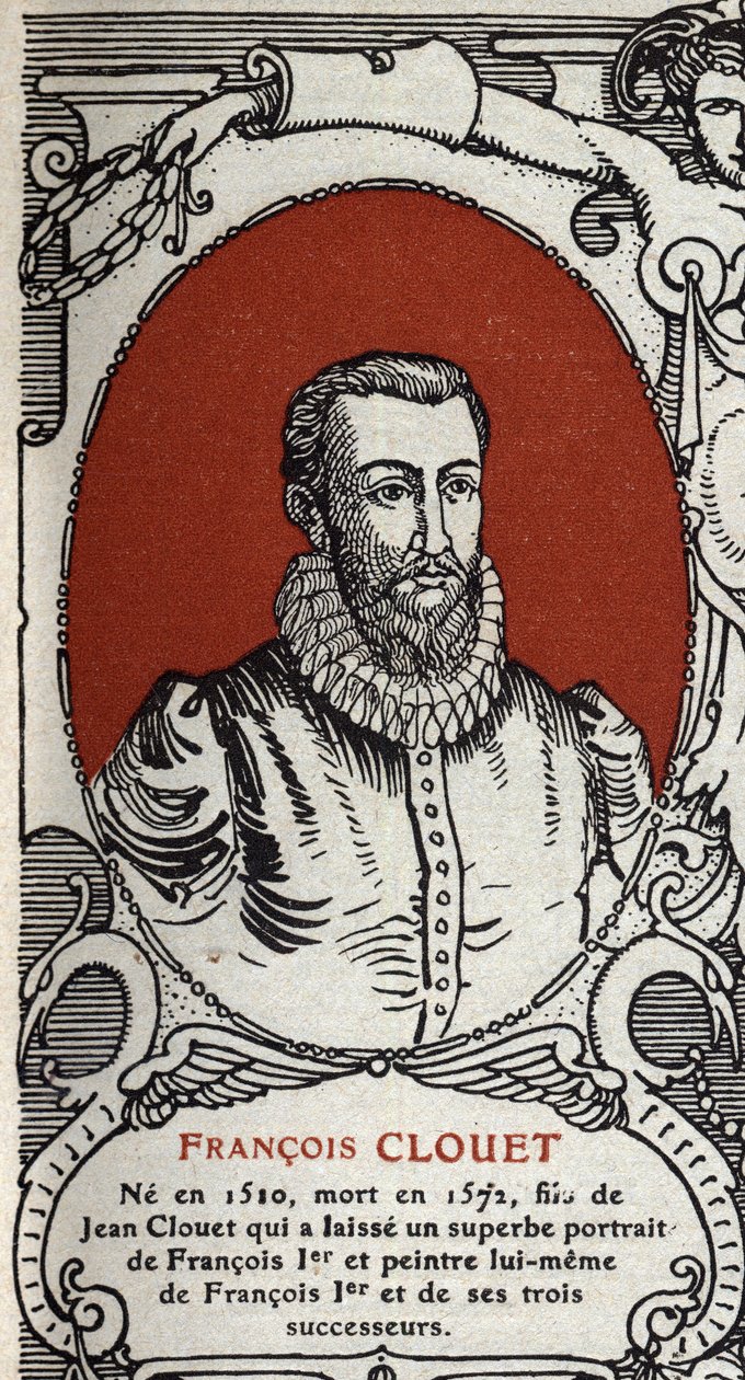 Retrato del pintor francés François Clouet (1510-1572) Grabado de 1914 de Anonymous Anonymous