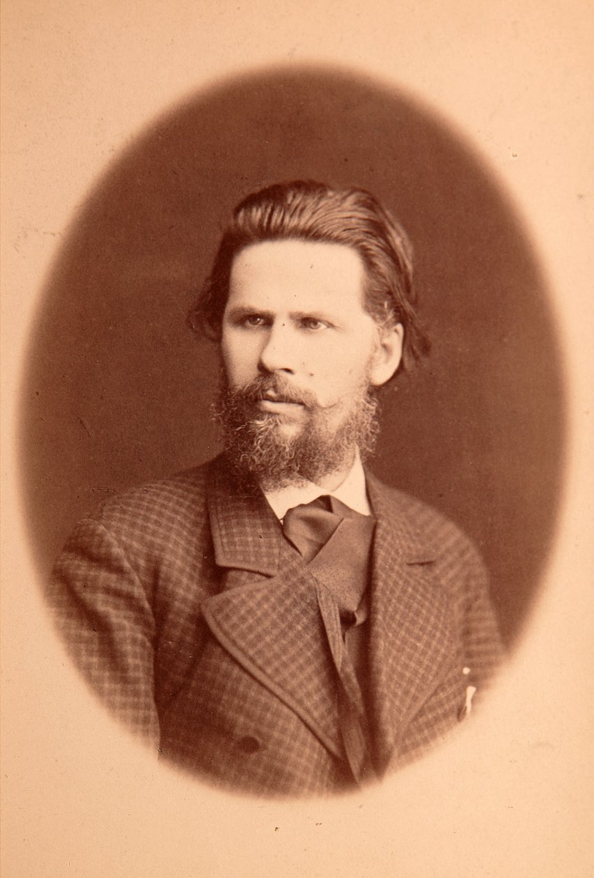 Retrato del artista Ivan Nikolaievitch (Nikolaevich) Kramskoi (1837-1887). Foto de albúmina de Anonymous Anonymous