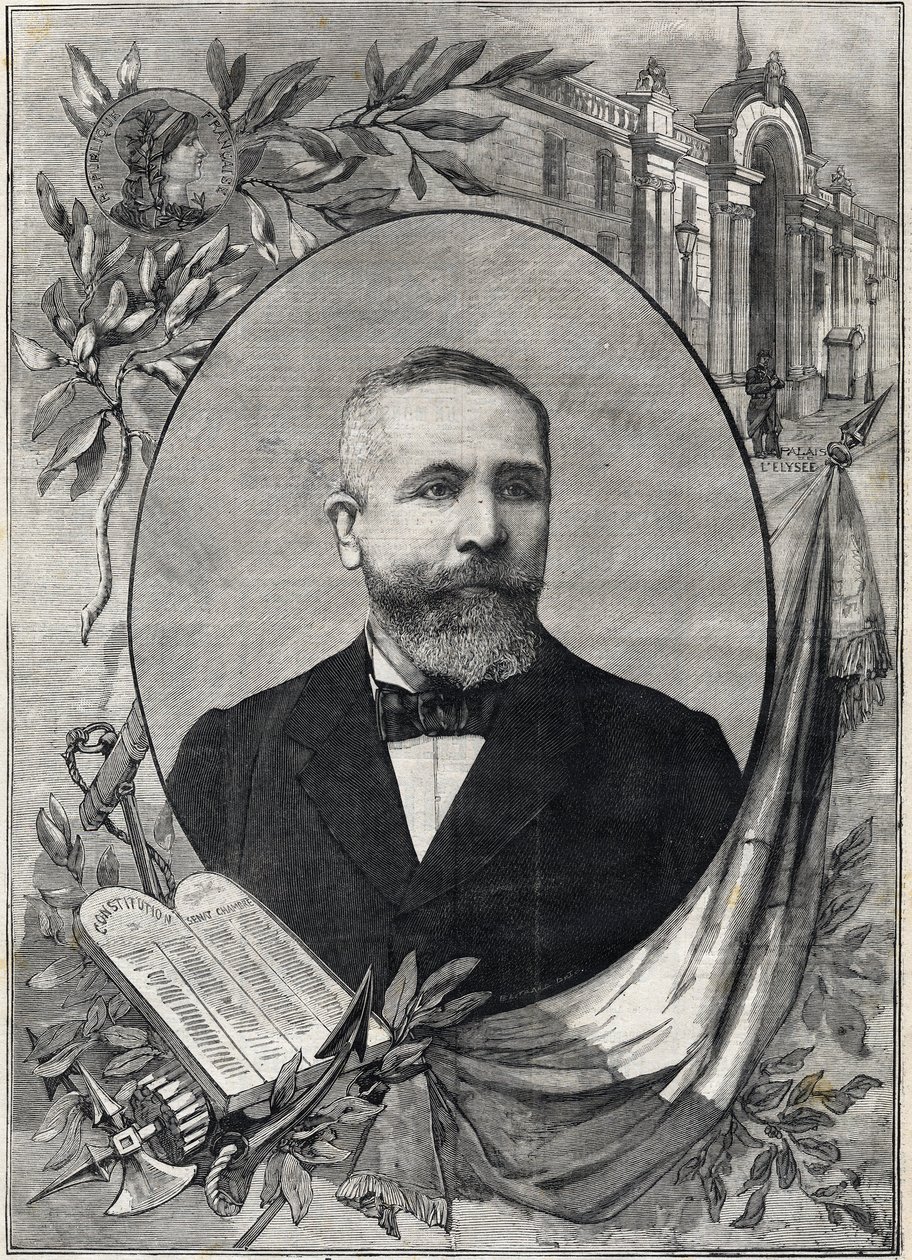 Retrato del nuevo presidente francés Émile Loubet (1838-1929) elegido el 18 de febrero de 1899. de Anonymous Anonymous