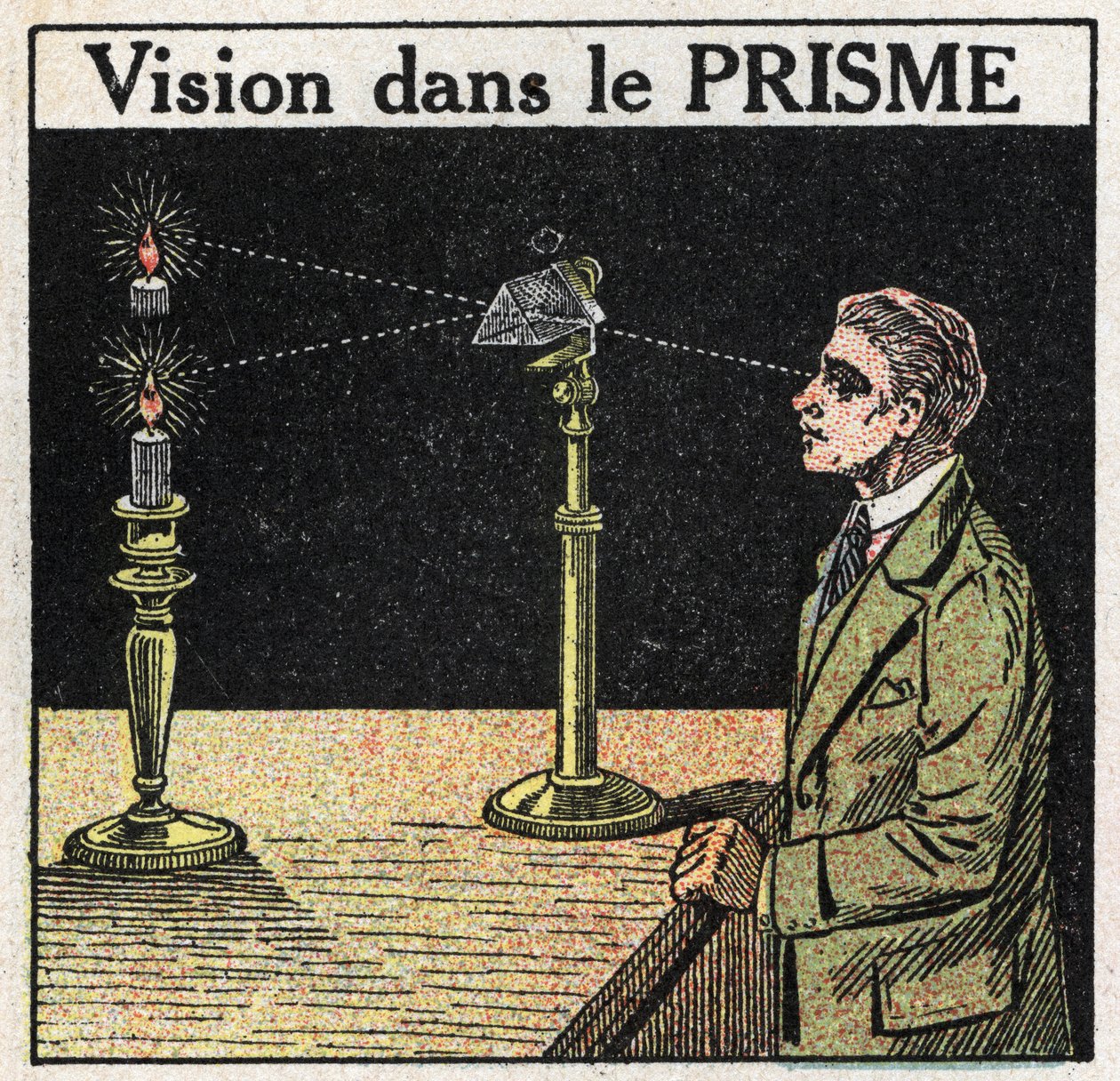 Prismas y lentes: visión en el prisma. Ilustración anónima de 1925. Colección privada. de Anonymous Anonymous