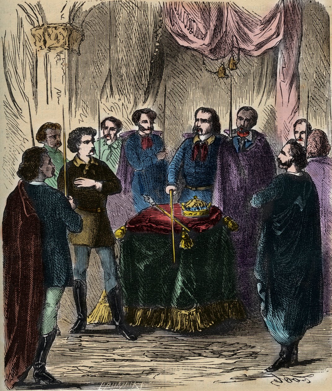 Recepción de un Illuminatus (sociedad secreta) - Illuminines de Baviera (der Illuminatenorden) 1879 (grabado) de Anonymous Anonymous