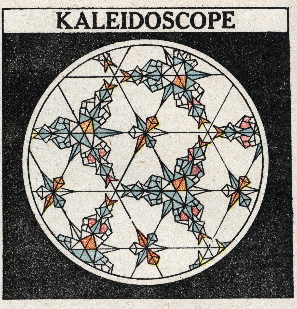 Reflexión de la luz: un caleidoscopio. Ilustración anónima de 1925. Colección privada de Anonymous Anonymous