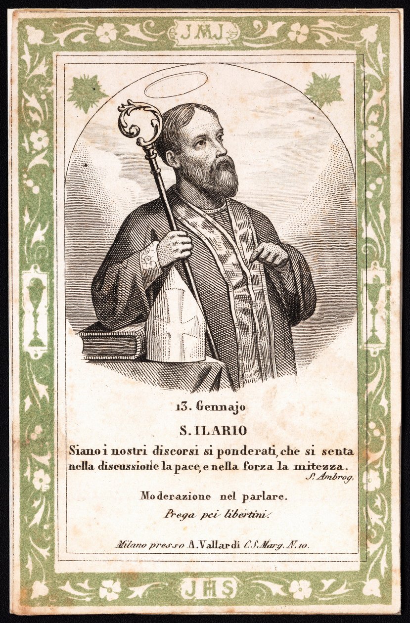 Representación de San Hilario. Imagen piadosa. Postal. Principios del siglo XX. Colección privada de Anonymous Anonymous