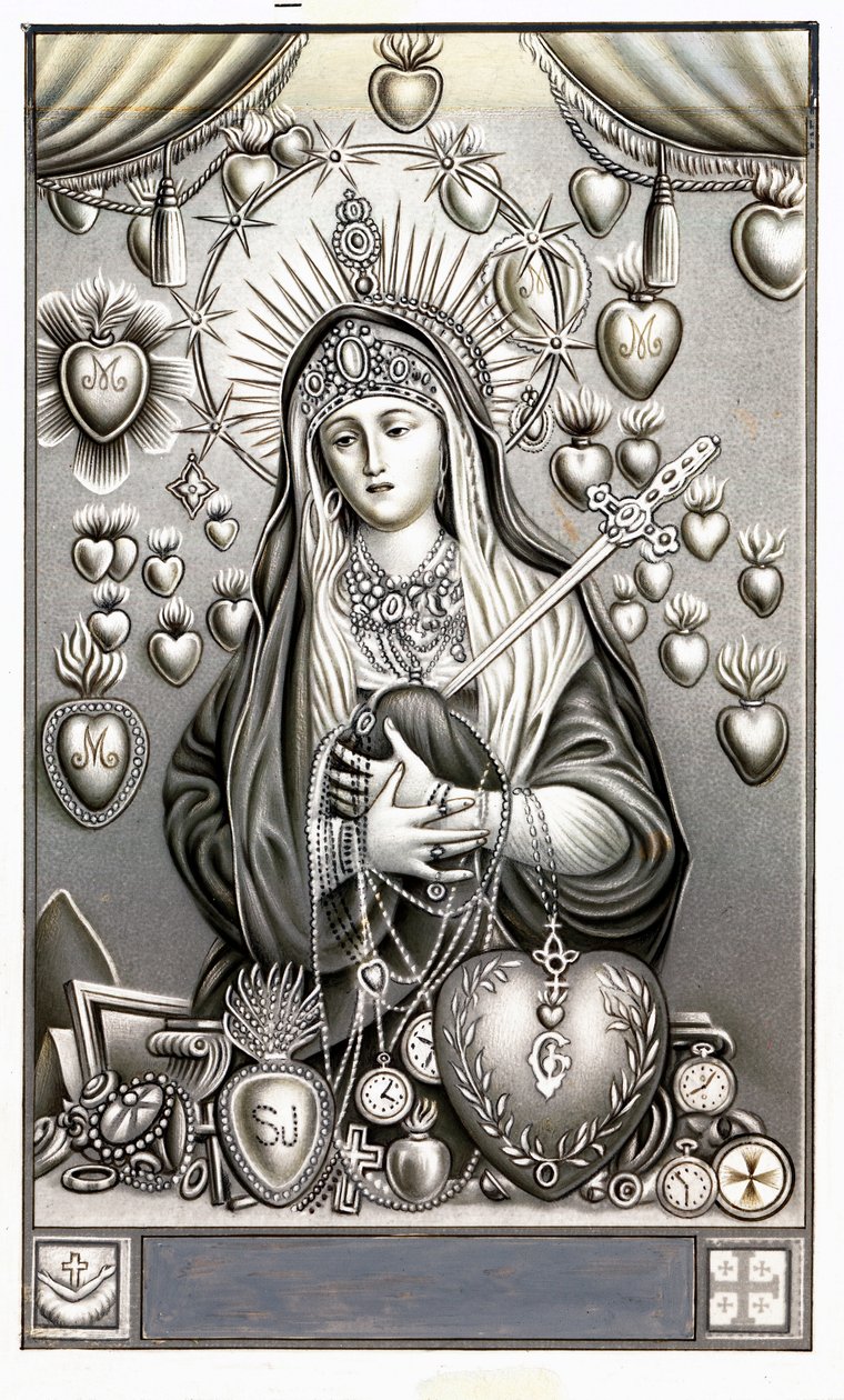 Representación de la Virgen de los Dolores, Mater Dolorosa. Imagen piadosa. Principios del siglo XX Colección privada de Anonymous Anonymous