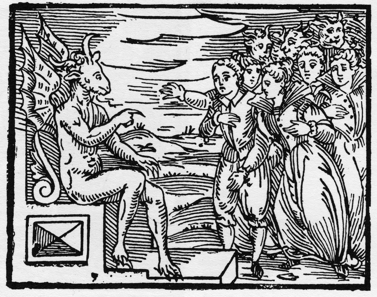 Satanás exige un pacto a los nuevos hechiceros - “Compendium Maleficarum”, trata sobre las brujas, su maldad y sus sortilegios por Francesco Maria Guazzo o Guaccio o Guaccius (15?? -16??) 1608 Colección Privada de Anonymous Anonymous