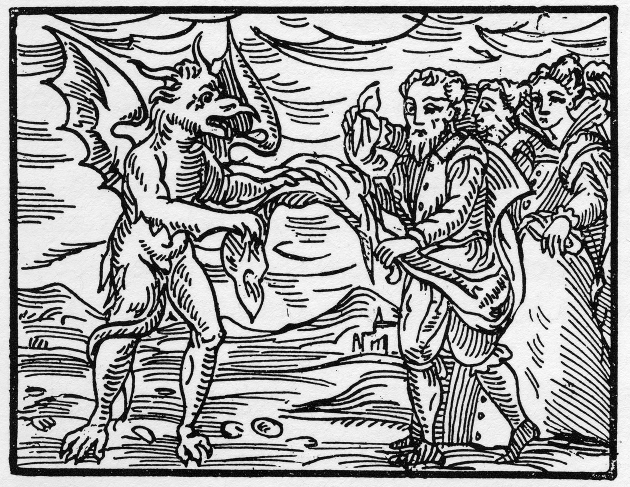 Satanás despoja a los hechiceros de su ropa - “Compendium Maleficarum”, trata sobre las brujas, su maldad y sus sortilegios por Francesco Maria Guazzo o Guaccio o Guaccius (15?? -16??) 1608 Colección Privada de Anonymous Anonymous