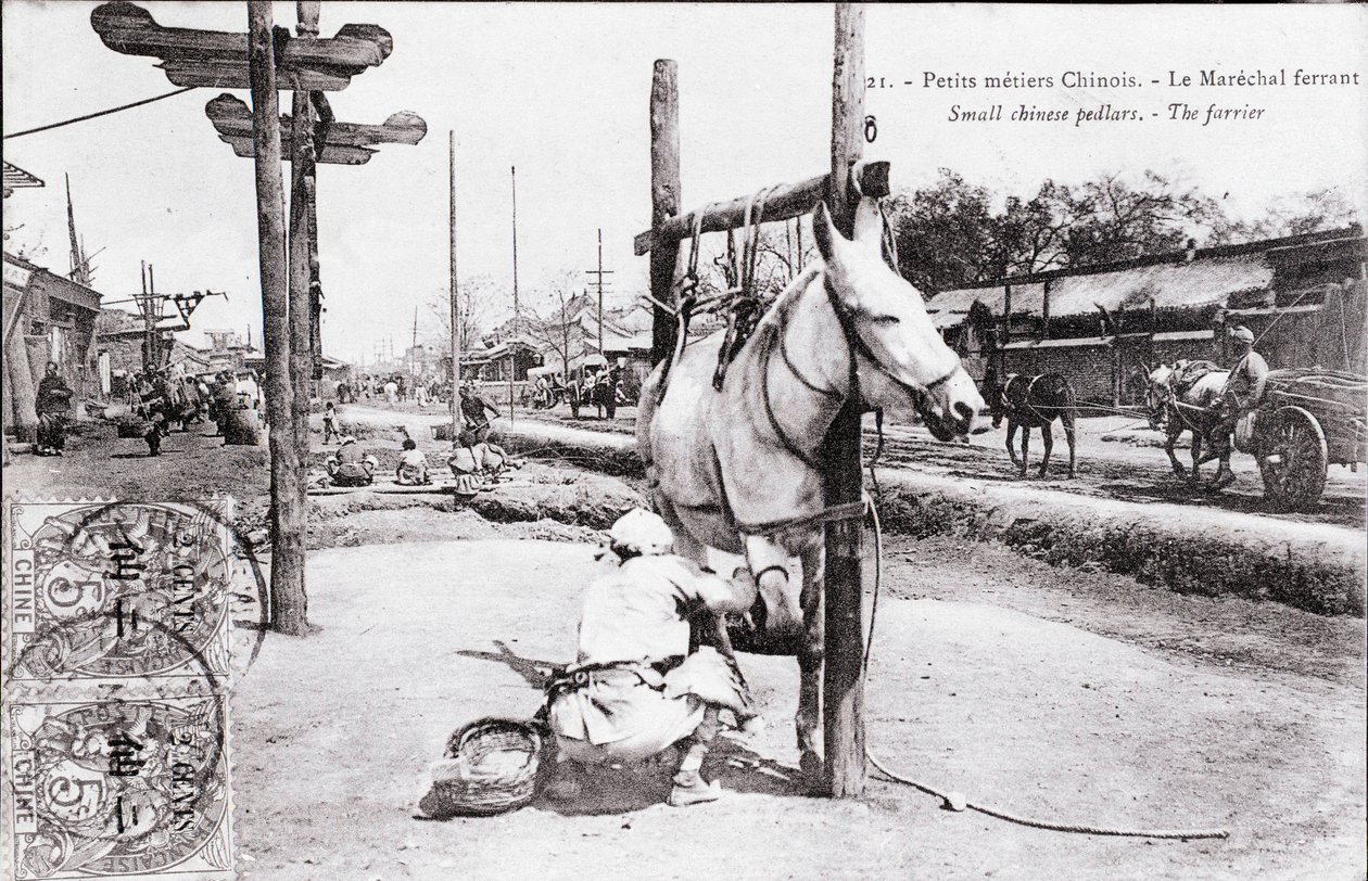 Pequeño oficio: el herrero chino. Fotografía de principios del siglo XX. Colección privada de Anonymous Anonymous