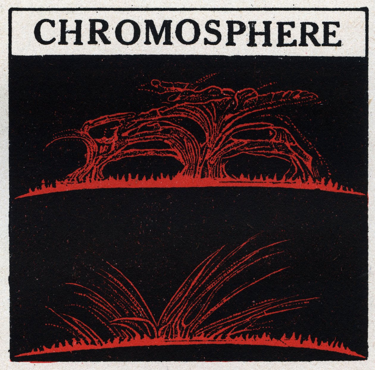 Análisis espectral: composición del sol. La atmósfera gaseosa del sol se llama cromosfera. Ilustración anónima de 1925. Colección privada. de Anonymous Anonymous