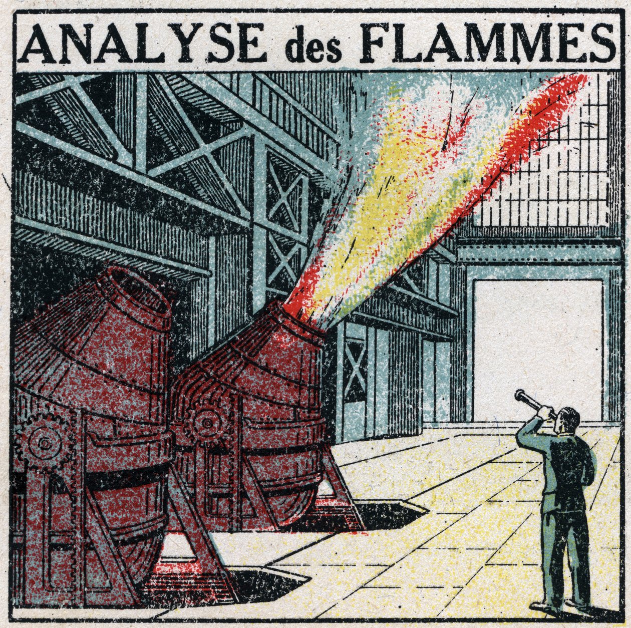 Análisis espectral: análisis de la llama. Ilustración anónima de 1925. Colección privada. de Anonymous Anonymous
