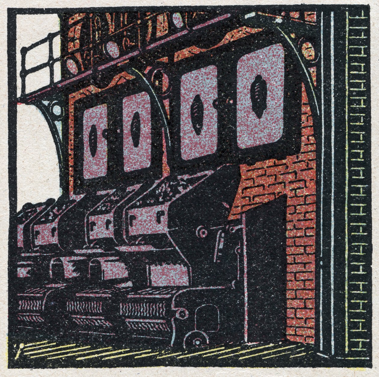 Generadores de vapor: batería de calderas. Ilustración anónima de 1925. Colección privada. de Anonymous Anonymous