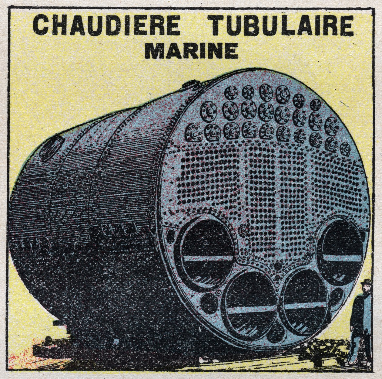 Generadores de vapor: caldera tubular marina. Ilustración anónima de 1925. Colección privada. de Anonymous Anonymous