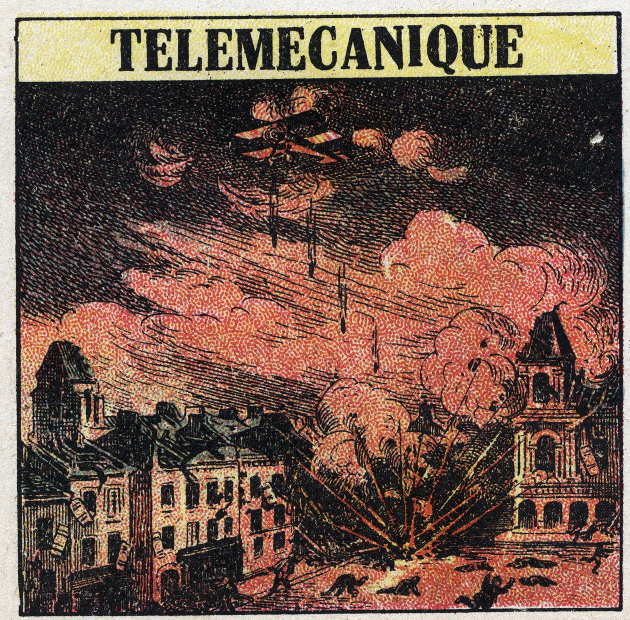 T.S.F.: telemecánica, el arte de controlar a distancia mediante ondas electromagnéticas. Ilustración anónima de 1925. Colección privada. de Anonymous Anonymous