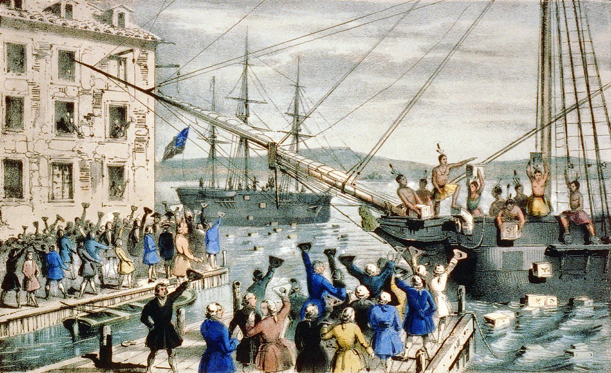 La Fiesta del Té de Boston: Destrucción del té en el puerto de Boston de Anonymous Anonymous