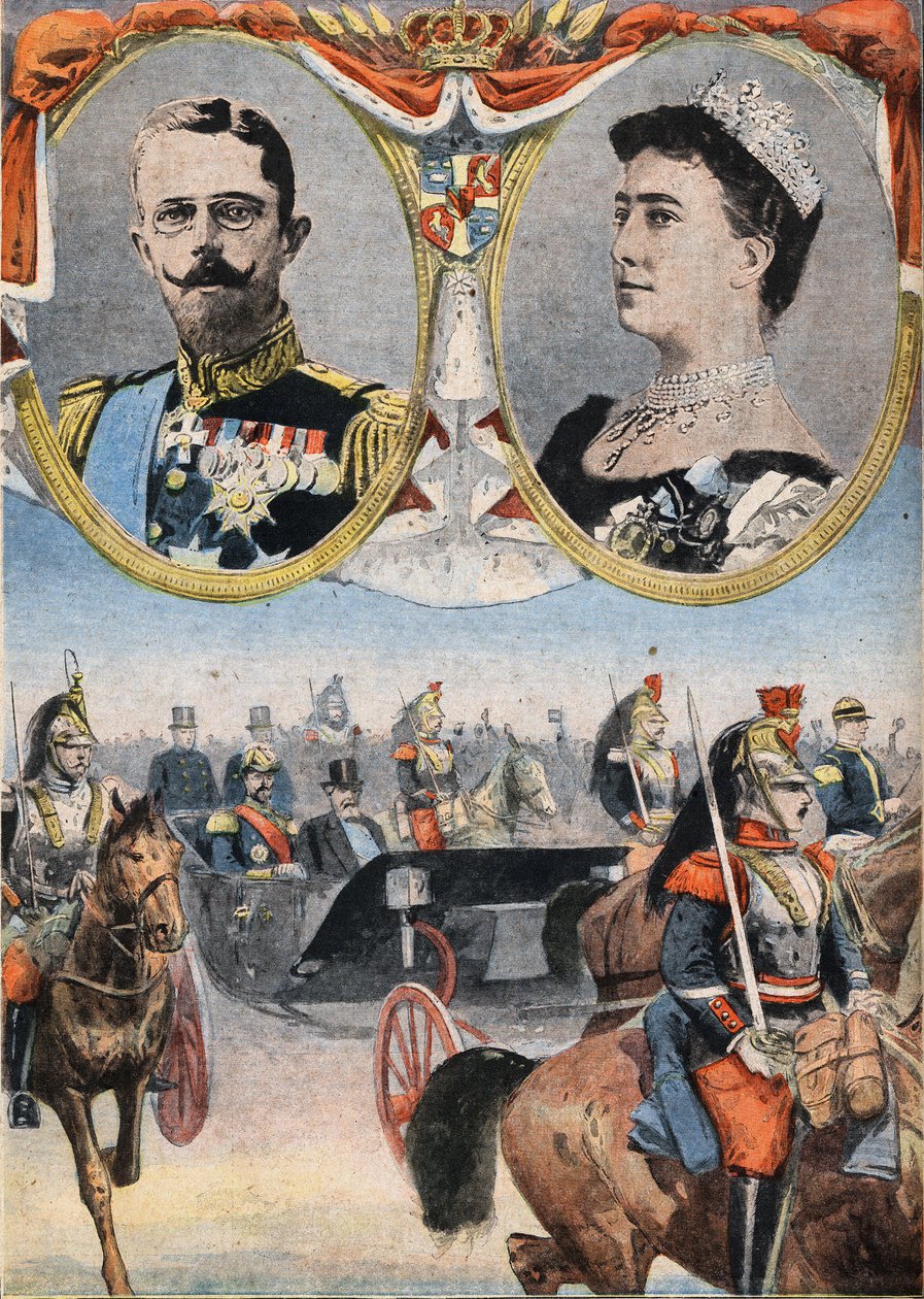 Los Huéspedes de Francia: Rey Gustavo V (1858-1950) y Reina de Suecia Victoria (Viktoria de Baden) de Anonymous Anonymous