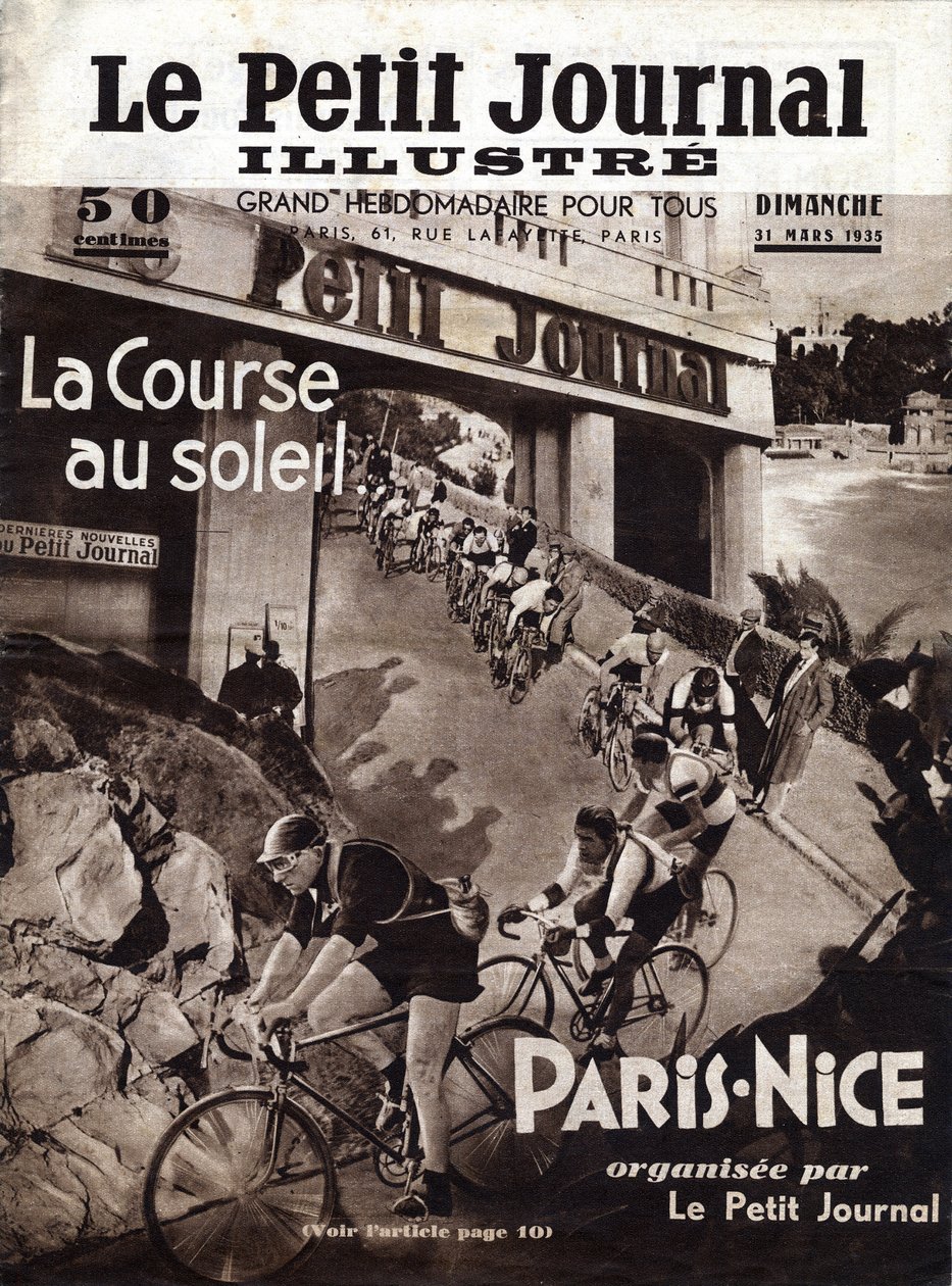 La carrera ciclista París-Niza organizada por el pequeño periódico. Portada de “Le petit journal” del 31/03/1935. Colección privada de Anonymous Anonymous