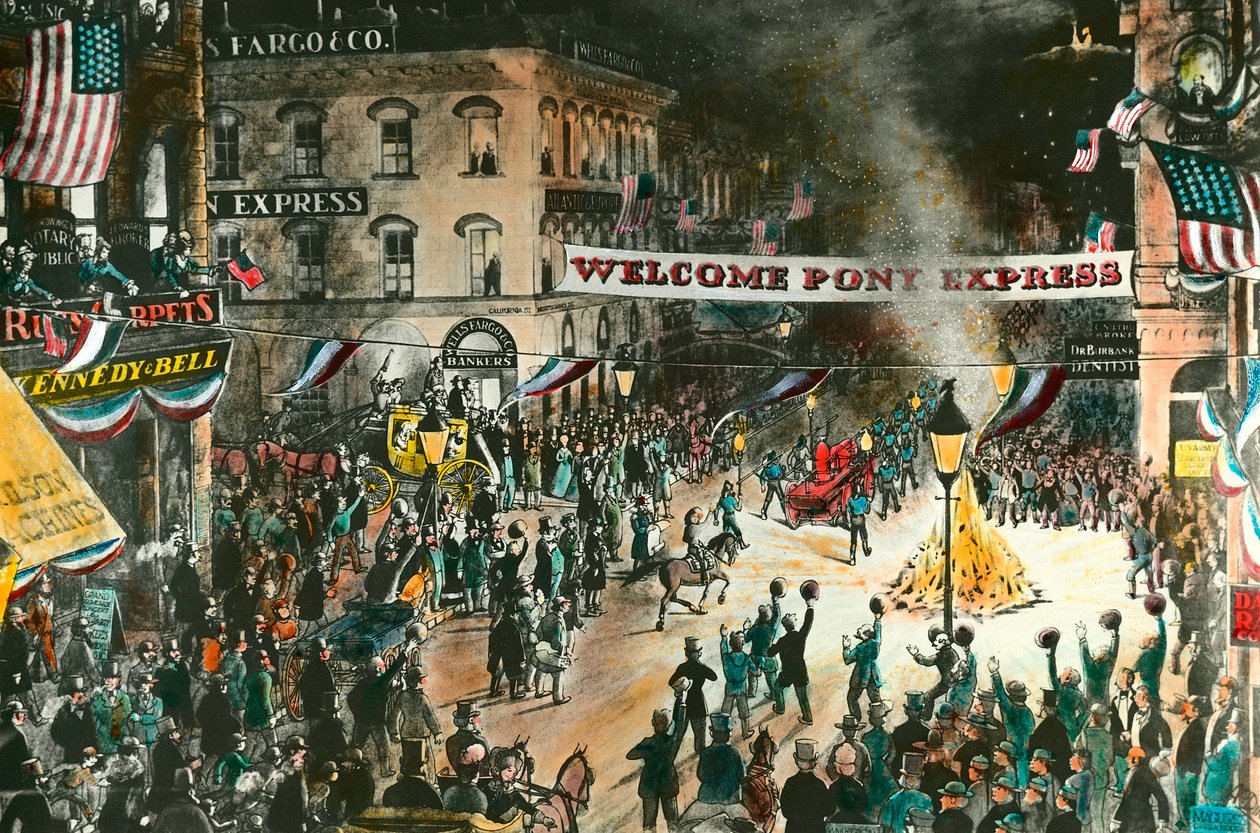 La llegada del pony express de Anonymous Anonymous