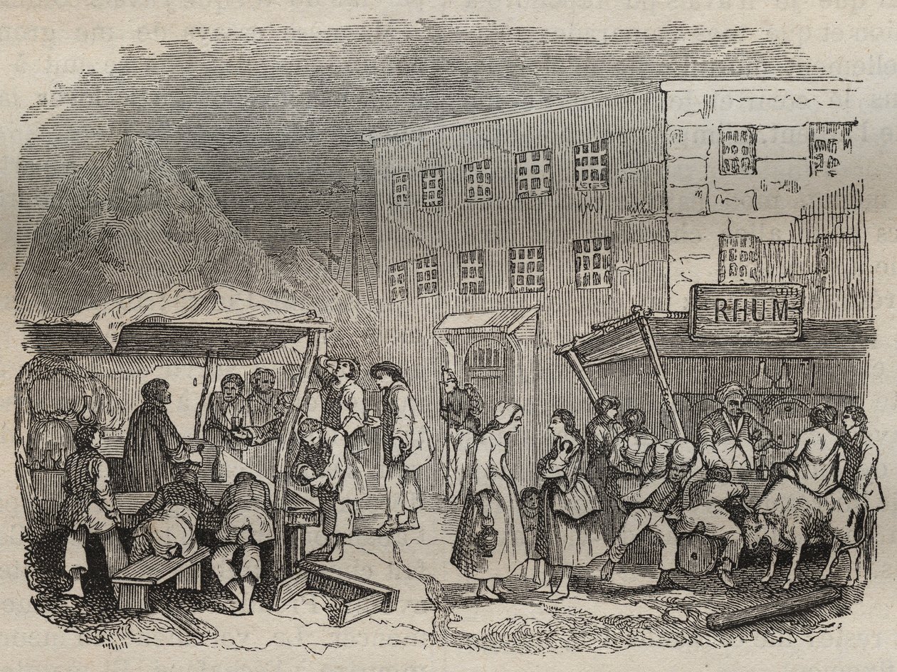 La cantina del Bagne de Rochefort en el siglo XIX. Grabado en “Histoire des bagnes depuis leur creación à nos jours” (1877) por Pierre Zaccone (1817-1895). Colección privada. de Anonymous Anonymous