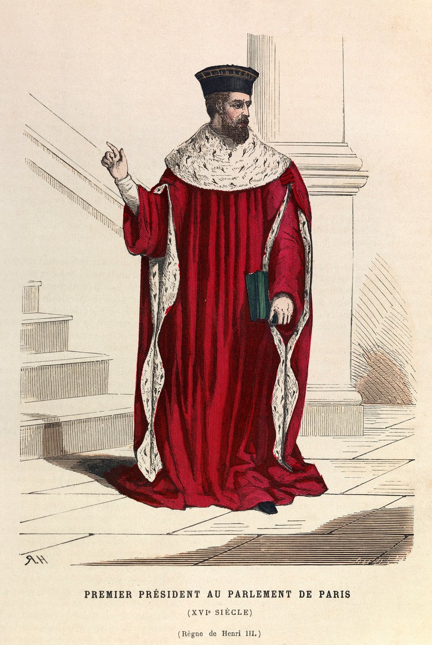 El primer presidente del Parlamento de París en el siglo XVI bajo el reinado del rey Enrique III de Anonymous Anonymous