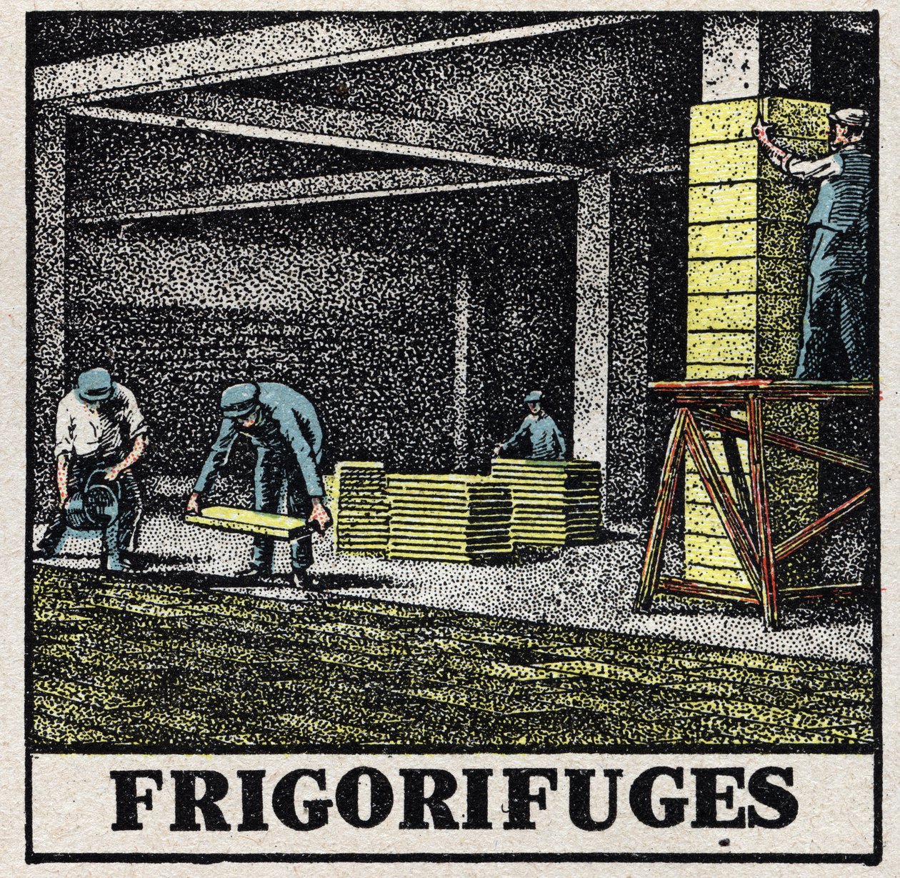 La industria de la refrigeración: refrigeradores. Ilustración anónima de 1925. Colección privada. de Anonymous Anonymous