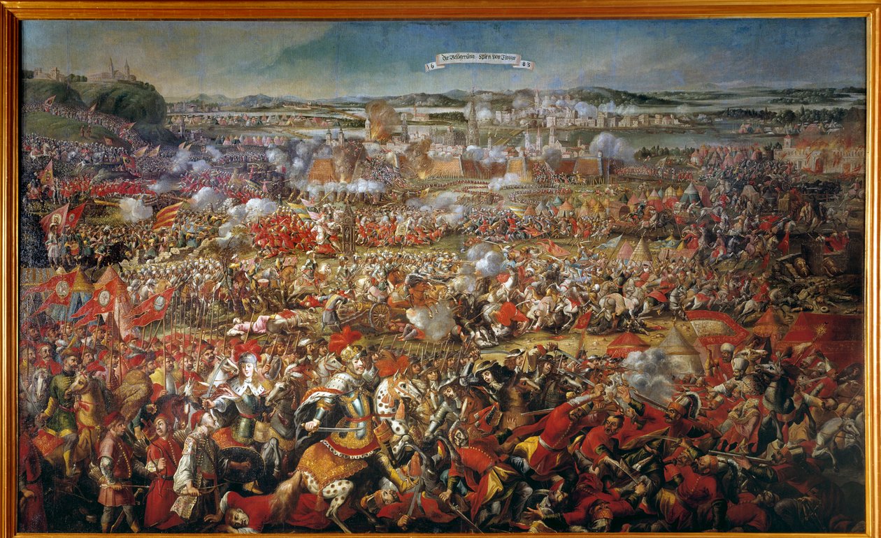 El sitio de Viena en 1683 por los otomanos. Pintura anónima. Siglo XVII Viena. Museo de Historia del Arte de Anonymous Anonymous