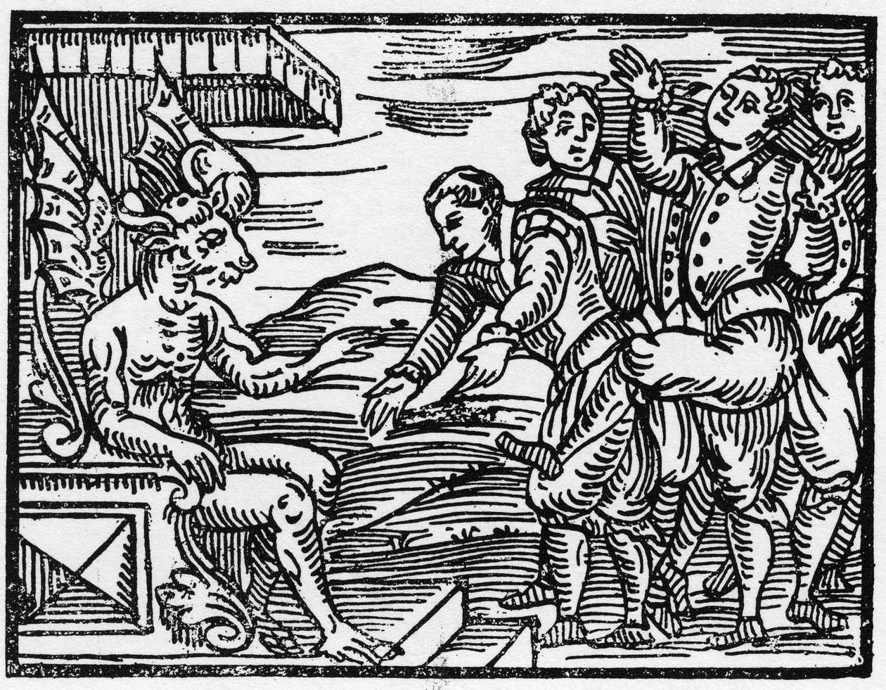Los brujos rinden homenaje al diablo - Compendium Maleficarum, trata sobre las brujas, su maldad y sus sortilegios por Francesco Maria Guazzo o Guaccio o Guaccius (15??? -16??) 1608 Colección Privada de Anonymous Anonymous
