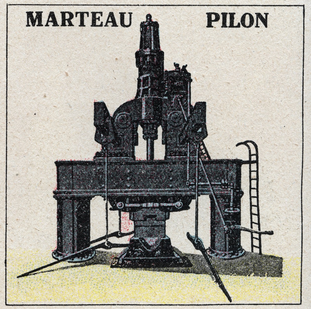 La máquina de vapor: martillo percutor. Ilustración anónima de 1925. Colección privada de Anonymous Anonymous
